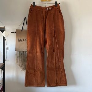 Native Youth Corduroy Tan High Waisted Pants